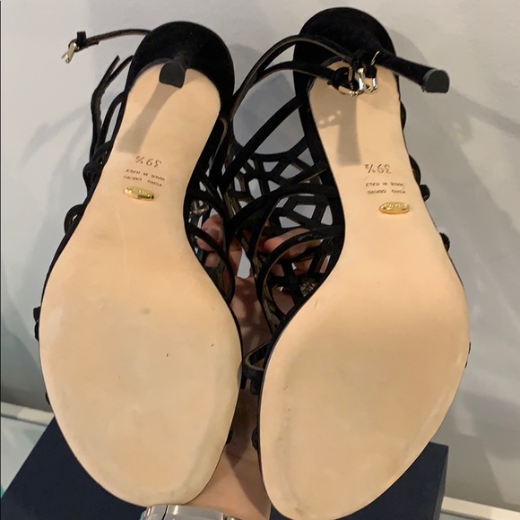 New Sergio Rossi suede sandal heel size 39.5 - Picture 4 of 4